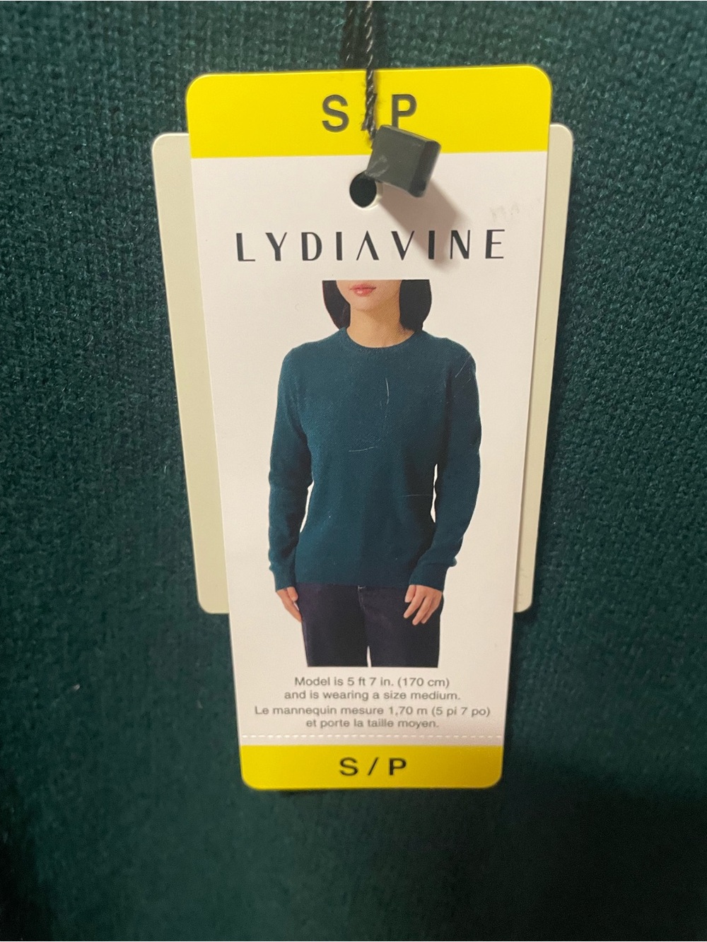 Women's Crewneck Sweater in Teal 100% Cashmere